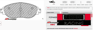 Závodní destičky DS3.12 Ferodo racing FCP4425G