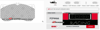Závodní destičky DS2500 Ferodo racing FCP4466H