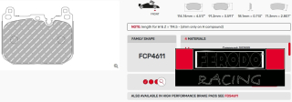 Závodní destičky DS1.11 Ferodo racing FCP4611W