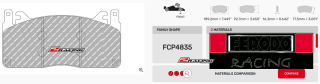 Závodní destičky DS2500 Ferodo racing FCP4835H