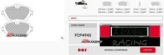 Závodní destičky DS2500 Ferodo racing FCP4945H