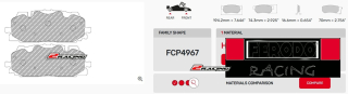 Závodní destičky DS2500 Ferodo racing FCP4967H