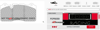Závodní destičky DS1.11 Ferodo racing FCP5030W