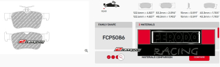 Závodní destičky DS1.11 Ferodo racing FCP5086W