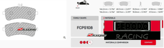 Závodní destičky DS1.11 Ferodo racing FCP5108W