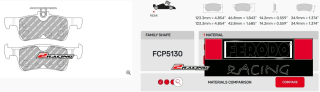 Závodní destičky DS2500 Ferodo racing FCP5130H
