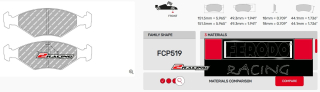 Závodní destičky DS3.12 Ferodo racing FCP519G