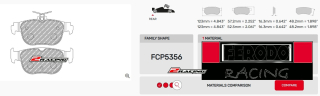 Závodní destičky DS2500 Ferodo racing FCP5356H