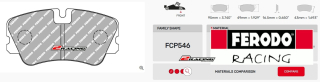 Závodní destičky DS3000 Ferodo racing FCP546R
