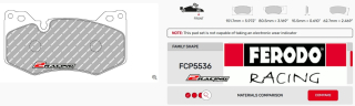 Závodní destičky DS3.12 Ferodo racing FCP5536G
