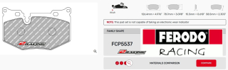 Závodní destičky DS3.12 Ferodo racing FCP5537G