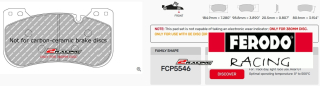 Závodní destičky DS2500 Ferodo racing FCP5546H