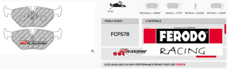 Závodní destičky DS1.11 Ferodo racing FCP578W