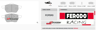 Závodní destičky DS1.11 Ferodo racing FCP590W