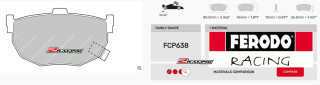 Závodní destičky DS2500 Ferodo racing FCP638H