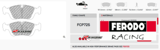 Závodní destičky DS1.11 Ferodo racing FCP725W