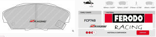 Závodní destičky DS2500 Ferodo racing FCP748H