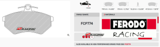 Závodní destičky DS1.11 Ferodo racing FCP774W