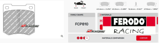 Závodní destičky DS3000 Ferodo racing FCP810R