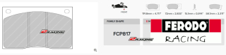Závodní destičky DS2500 Ferodo racing FCP817H