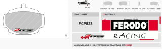 Závodní destičky DS3.12 Ferodo racing FCP823G