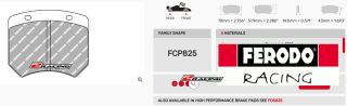 Závodní destičky FER4003 Ferodo racing FCP825C