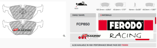 Závodní destičky DS1.11 Ferodo racing FCP850W