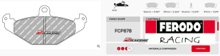 Závodní destičky DS3.12 Ferodo racing FCP878G