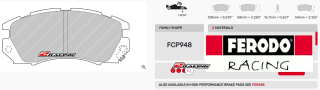 Závodní destičky DS2500 Ferodo racing FCP948H