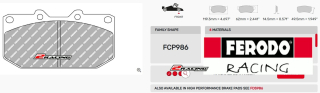 Závodní destičky DS1.11 Ferodo racing FCP986W