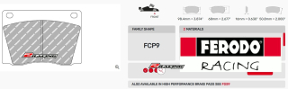 Závodní destičky DS2500 Ferodo racing FCP9H