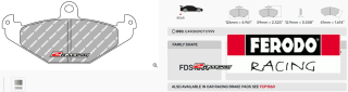 Sportovní destičky DS Performance Ferodo FDS1560