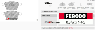 Sportovní destičky DS Performance Ferodo FDS1706