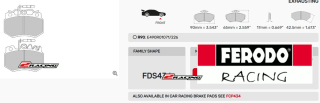 Sportovní destičky DS Performance Ferodo FDS434