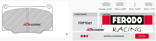 Závodní destičky DS3000 Ferodo racing FRP1061R