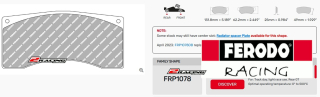 Závodní destičky DS2500 Ferodo racing FRP1078H