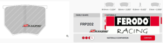 Závodní destičky FER4003 Ferodo racing FRP202C
