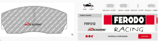 Závodní destičky DS1.11 Ferodo racing FRP212W