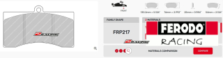 Závodní destičky DS1.11 Ferodo racing FRP217W