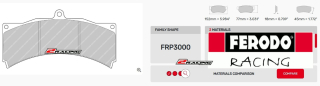 Závodní destičky DS2500 Ferodo racing FRP3000H