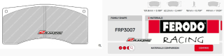 Závodní destičky DS3000 Ferodo racing FRP3007R