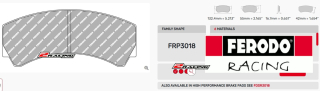 Závodní destičky DS1.11 Ferodo racing FRP3018WB