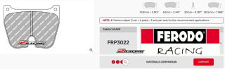 Závodní destičky DS3000 Ferodo racing FRP3022R