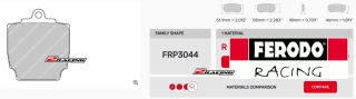 Závodní destičky DS3000 Ferodo racing FRP3044R