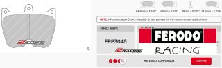 Závodní destičky DS3000 Ferodo racing FRP3045R