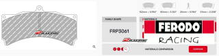 Závodní destičky DS3000 Ferodo racing FRP3061R