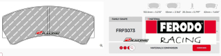 Závodní destičky DS3000 Ferodo racing FRP3073R