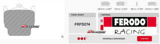 Závodní destičky DS3000 Ferodo racing FRP3074R