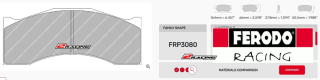 Závodní destičky DS3000 Ferodo racing FRP3080R