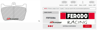 Závodní destičky DS3000 Ferodo racing FRP3086R